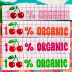 ‘100% Organic’ Vinyl Mirror Sticker 🍒✨