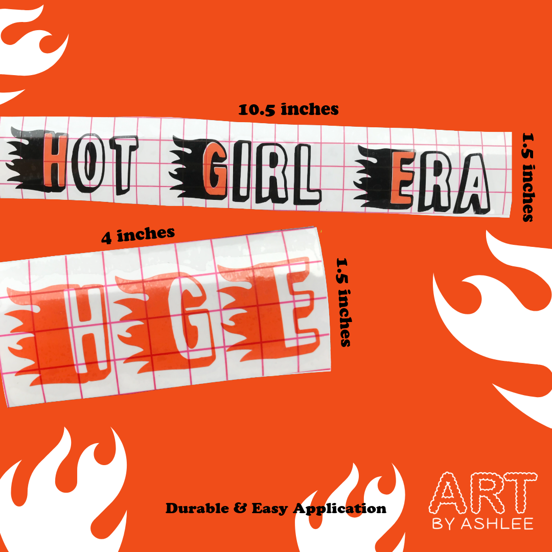 'Hot Girl Era' (HGE) Vinyl Car Stickers