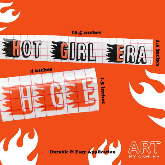 'Hot Girl Era' (HGE) Vinyl Car Stickers