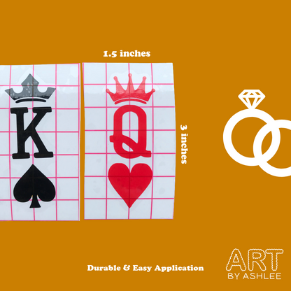 King & Queen Couple's Vinyl Car Stickers