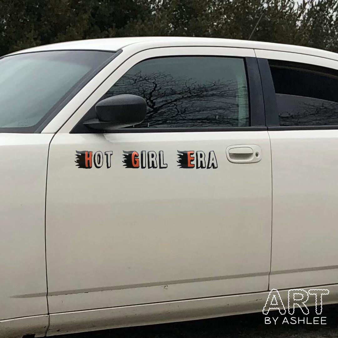 ‘Hot Girl Era’ (HGE) Vinyl Car Stickers