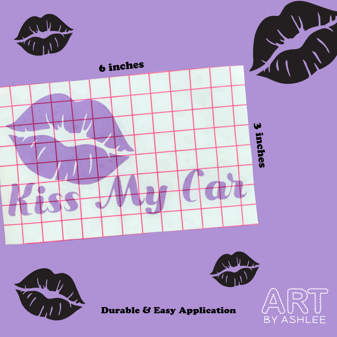 ‘Kiss My Car’ Vinyl Car Sticker