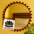 ‘Grounded’ Lotus Vinyl Mirror Sticker